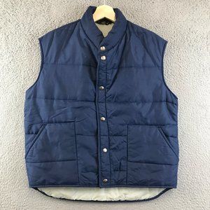 Vintage 1970’s JC penny  Blue Puffer Work Wear Vest size M